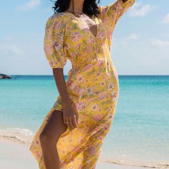 Billabong Spellbound Floral Smocked Maxi Dress NEW - Picture 7 of 7